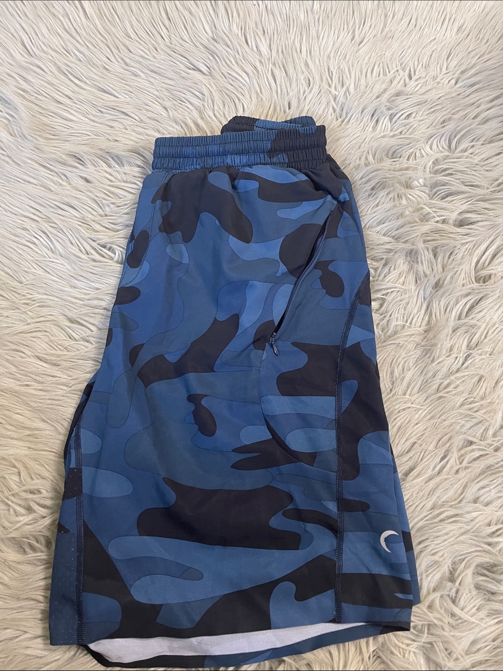 ZYIA Blue Camouflage Men's Athletic Shorts